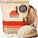 Sunrise Flour Mill Heritage Organic White Flour | USDA Organic All Purpose Flour Unbleached - Non-GMO, Kosher, Grown Without Glyphosate, High Protein
