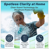 Venco Clear X Glass Polish & Protector - 16oz Kit for Removing Rust, Burnt-In Stains, Water Spots - Protects & Repels Water, Snow - Ideal for Yachts