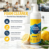 Benicabaly 4-in-1 Multi Enzyme Foam Cleaner Lemon Scent, No Rinse All Purpose Stain Remover, Car Interior Cleaner for Seat Upholstery Sofa Kitchen