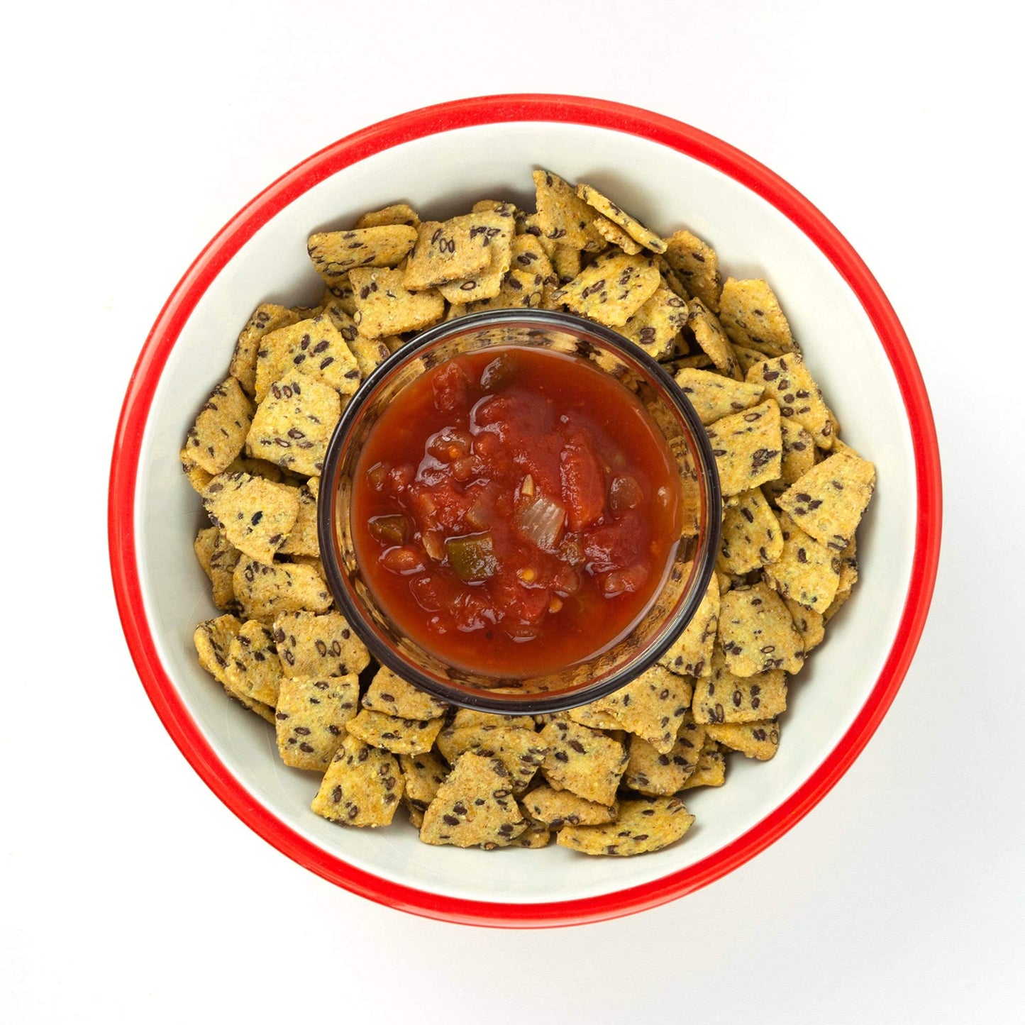 Corn Chips with Flax Seed, Healthy Snacks, Bulk Size (1 lb. Resealable Zip Lock Stand Up Bag)