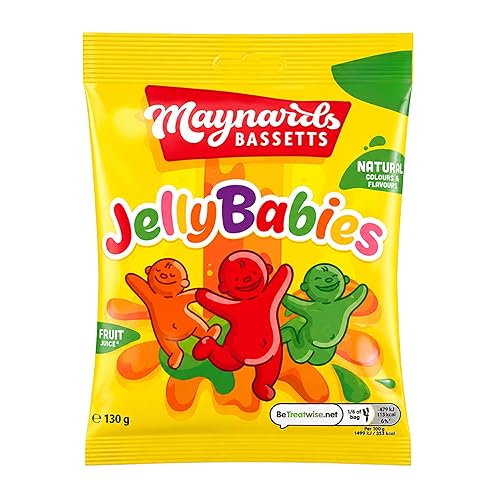 Maynards Bassetts Jelly Babies 130g (Pack of 6), Jelly Sweets
