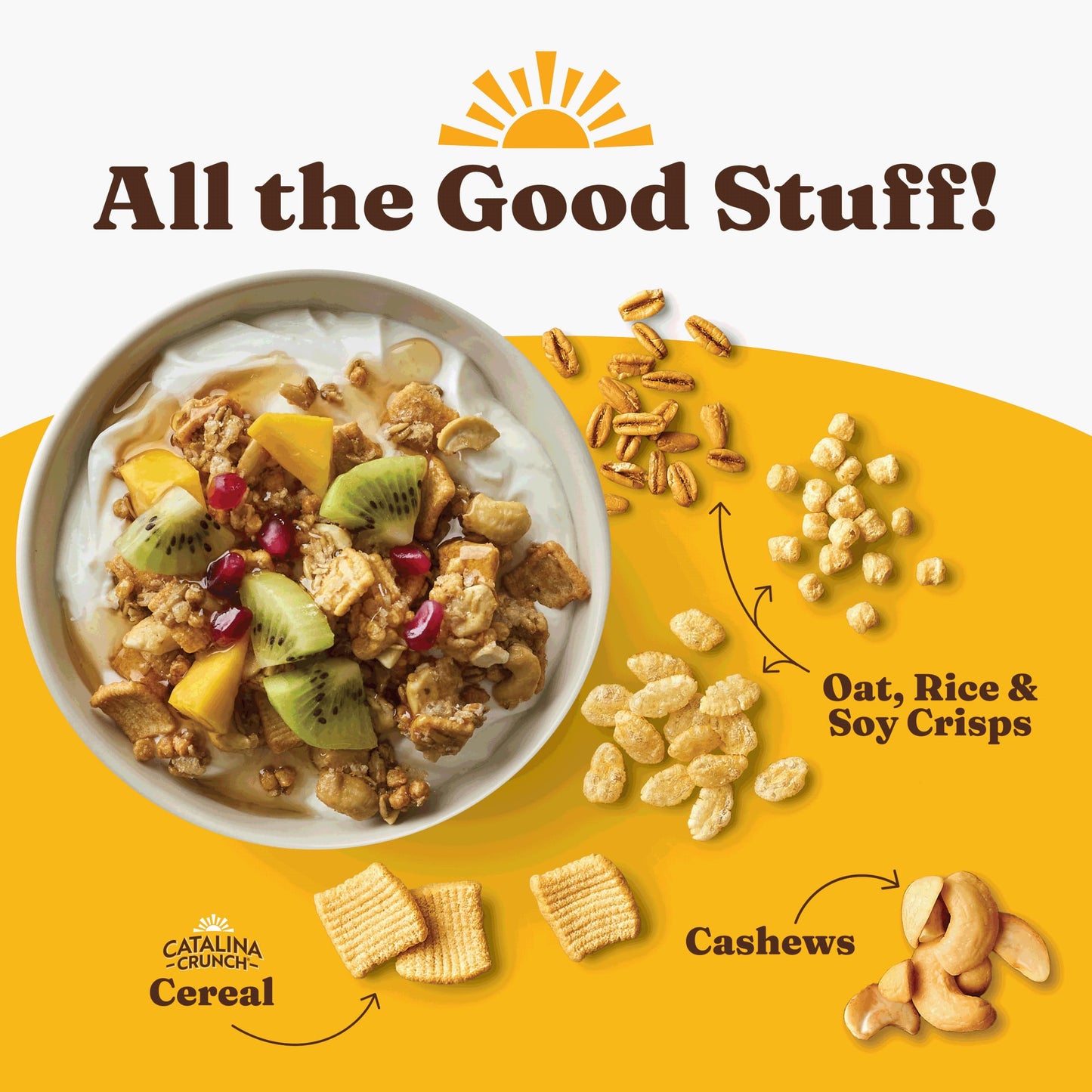 Catalina Crunch Protein Granola - Low Sugar Breakfast Cereal with 13g of Protein - Gluten Free, Keto Friendly - Honey Cashew - 8 oz. Bag (Pack of 1)