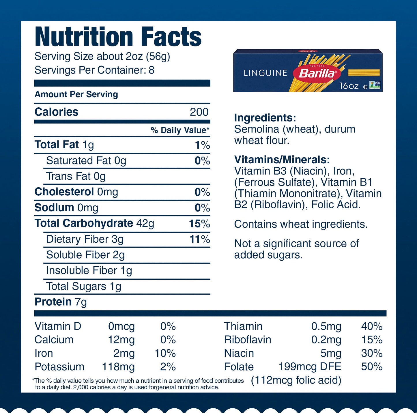 Barilla Linguine Pasta, 160 oz. Bag - Non-GMO, Made with Durum Wheat Semolina - Kosher Certified