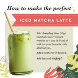 Matchalicious Japanese Matcha Powder, Unsweetened Green Tea Powder Vegan, Gluten Free, 0g Sugar, For Baking, Lattes, Smoothies, and Matcha Tea, Just