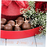 Ciieeo 50pcs Chocolate Bouquet Holders for Flower Arrangements Transparent Truffle Liners for Valentine Day Candy Packaging and Decoration