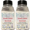 Eleganceinlife Fresh Linen-Scented Carpet and Room Deodorizer with Baking Soda Net WT 1.5 LB. (680 g) Each Pack of 2