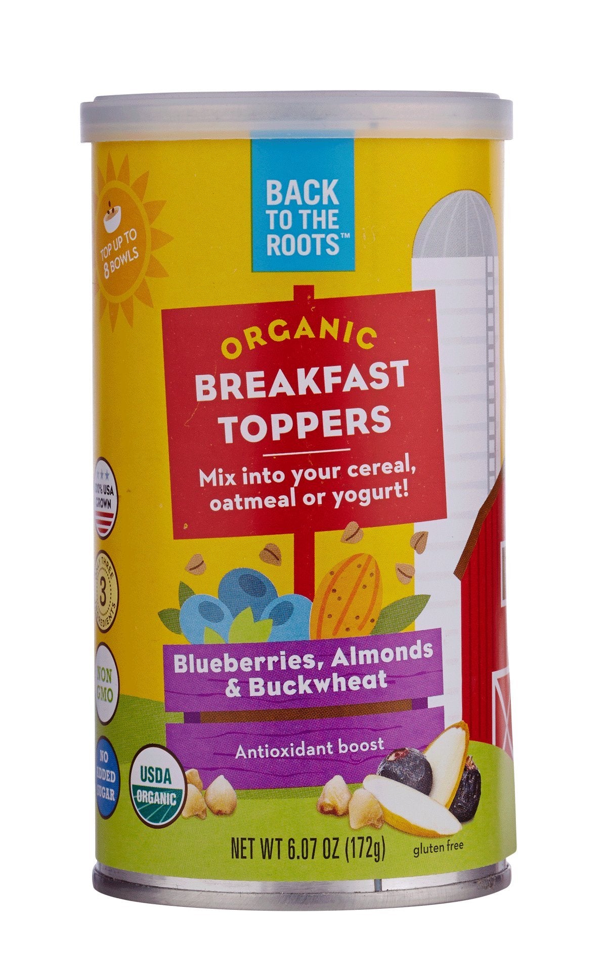 Back to the Roots Organic Breakfast Toppers: Blueberries, Almonds & Buckwheat (Pack of 1)