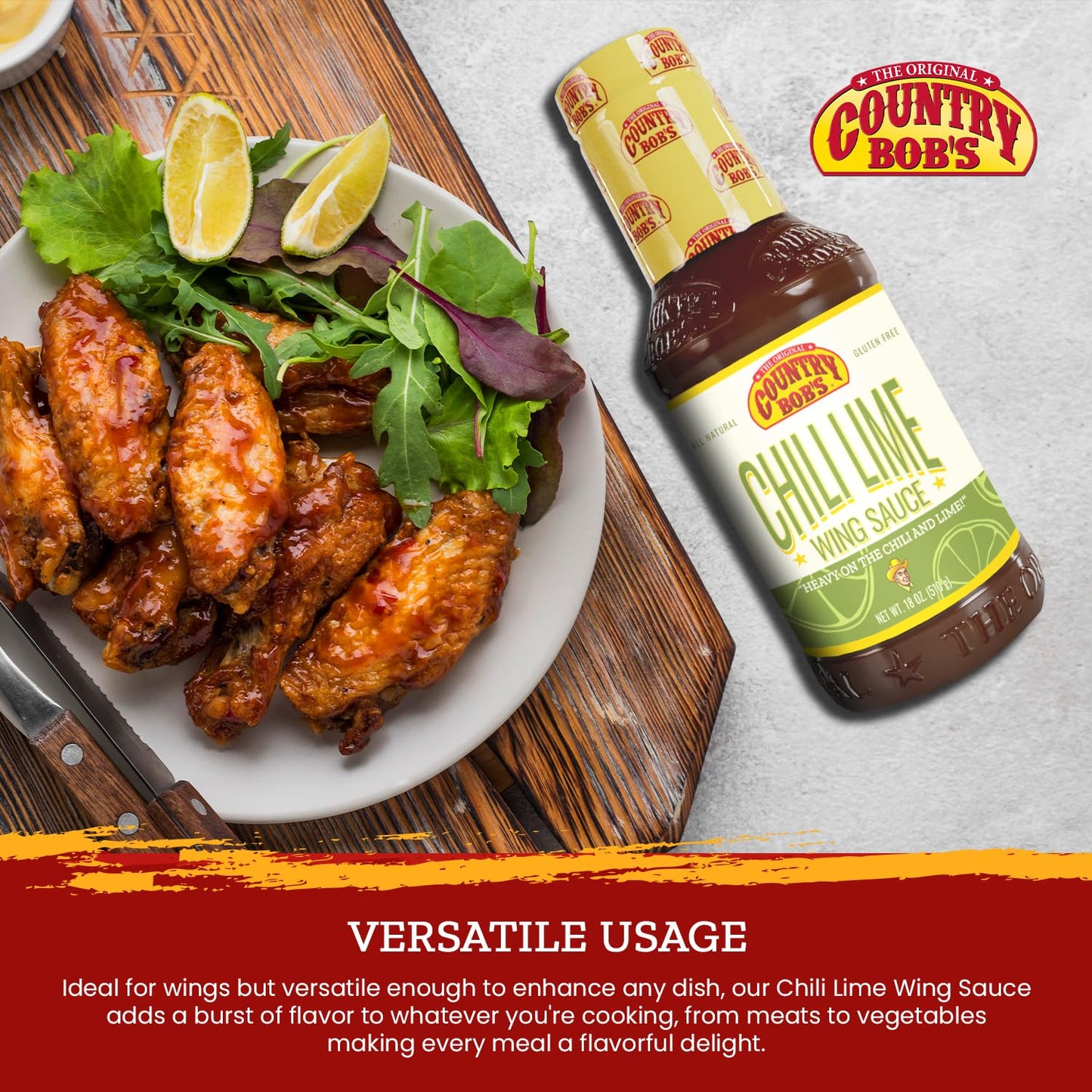 Country Bob's - Chili Lime Wing Sauce - 18 oz (Pack of 1)