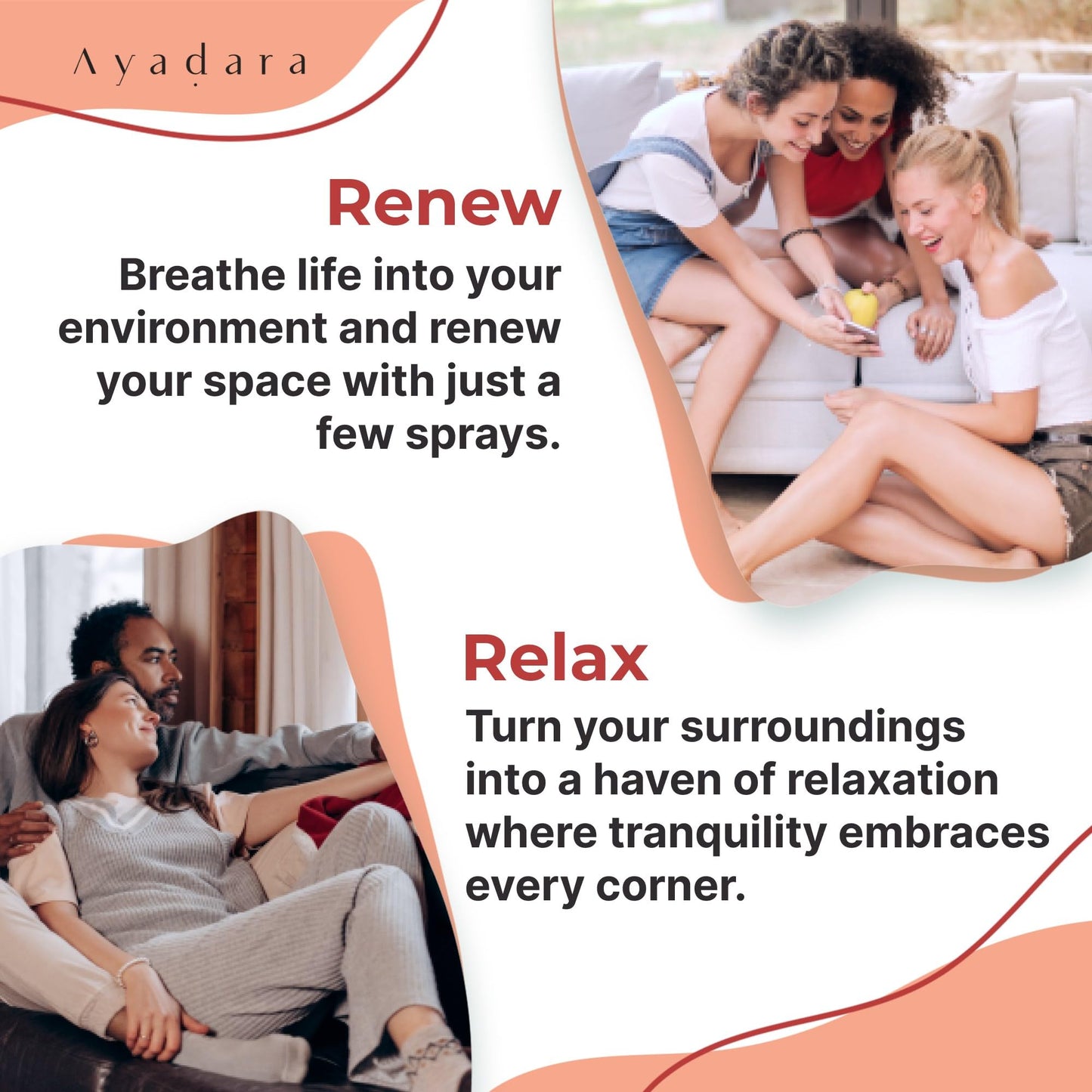 Ayadara Natural Room Spray, 4 oz, Aromatherapy for Room, Fragrance Spray and Home/Linen Deodorizer Mist, All Natural Spray Air Freshener