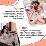 Ayadara Natural Room Spray, 4 oz, Aromatherapy for Room, Fragrance Spray and Home/Linen Deodorizer Mist, All Natural Spray Air Freshener