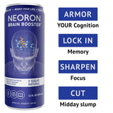 NEORON Focus + Calm | Nootropic Drink for Mental Clarity - Stress & Burnout Support (12-Pack, Blueberry & Mint, Sugar-Free)