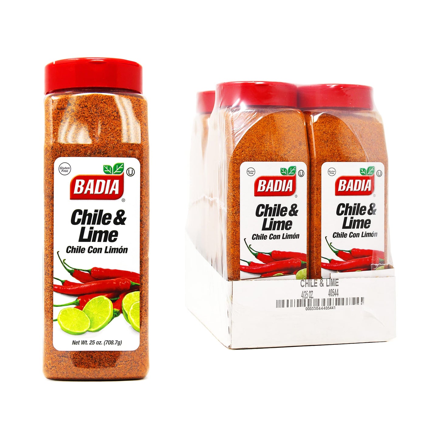 Badia Chile & Lime Seasoning, Chile con Limon 25 oz (Pack of 4) - Spicy Tangy Blend of Chili Peppers & Zesty Lime