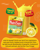 NutriSari Yuzu Orange Instant Drink Powder 10-ct, 110 gram (Pack of 2)