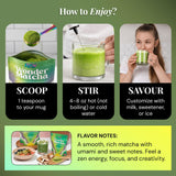 POW Wonder Matcha - Functional Mushroom Matcha Powder - Organic Ceremonial Grade Matcha Latte Powder Drink Mix with Adaptogens, Functional Mushrooms
