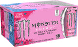 Monster Energy Ultra Fantasy Ruby Red, Sugar Free Energy Drink, 16 Ounce