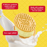 ChocZero Lemon Dunkies - Sugar Free Lemon Sandwich Cookies, Keto Friendly, Gluten Free, High Fiber, Low Net Carb - 9oz Box