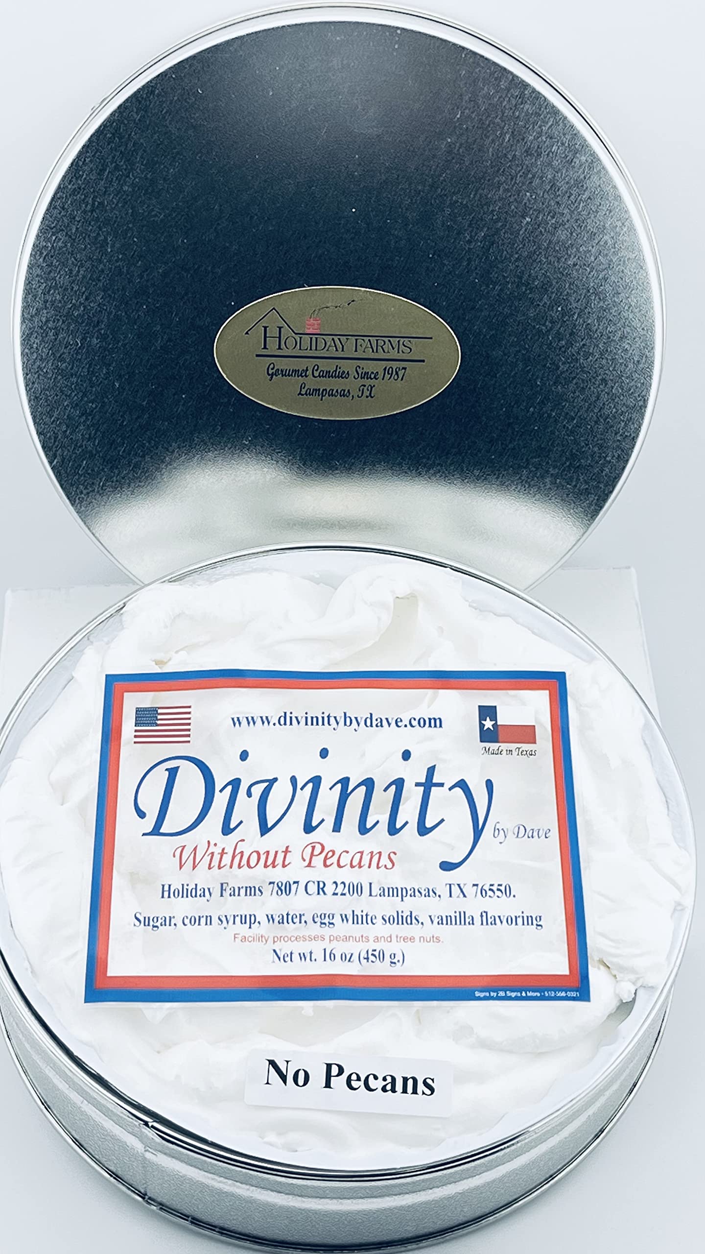 2.5 Pound Divinity Gift Tin (With Pecans)