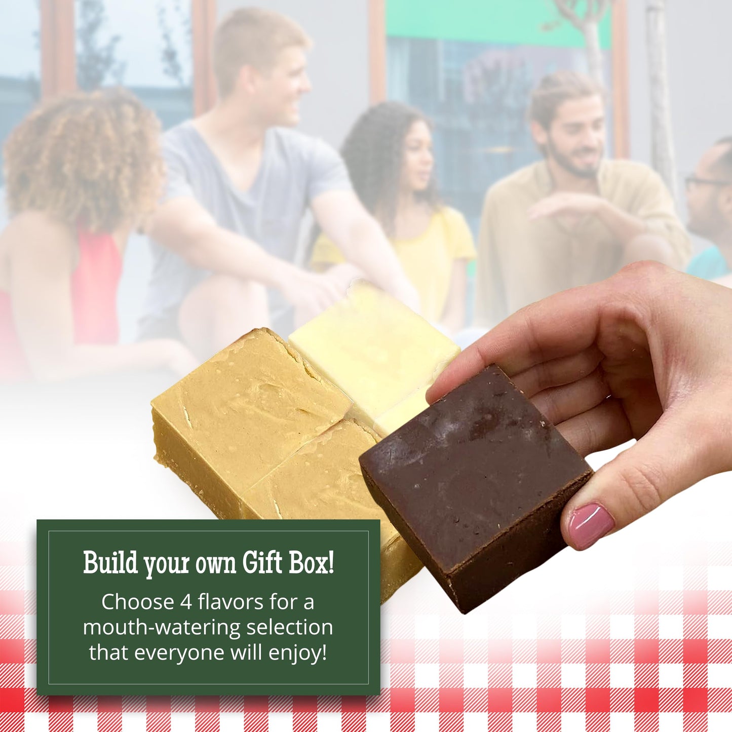 Valley Fudge, Pick 4, Customizable Assorted Gift Box Sampler, Fresh Artisan Fudge, Real Butter, Bulk Gourmet Candy, Birthday, Thank You, Housewarming