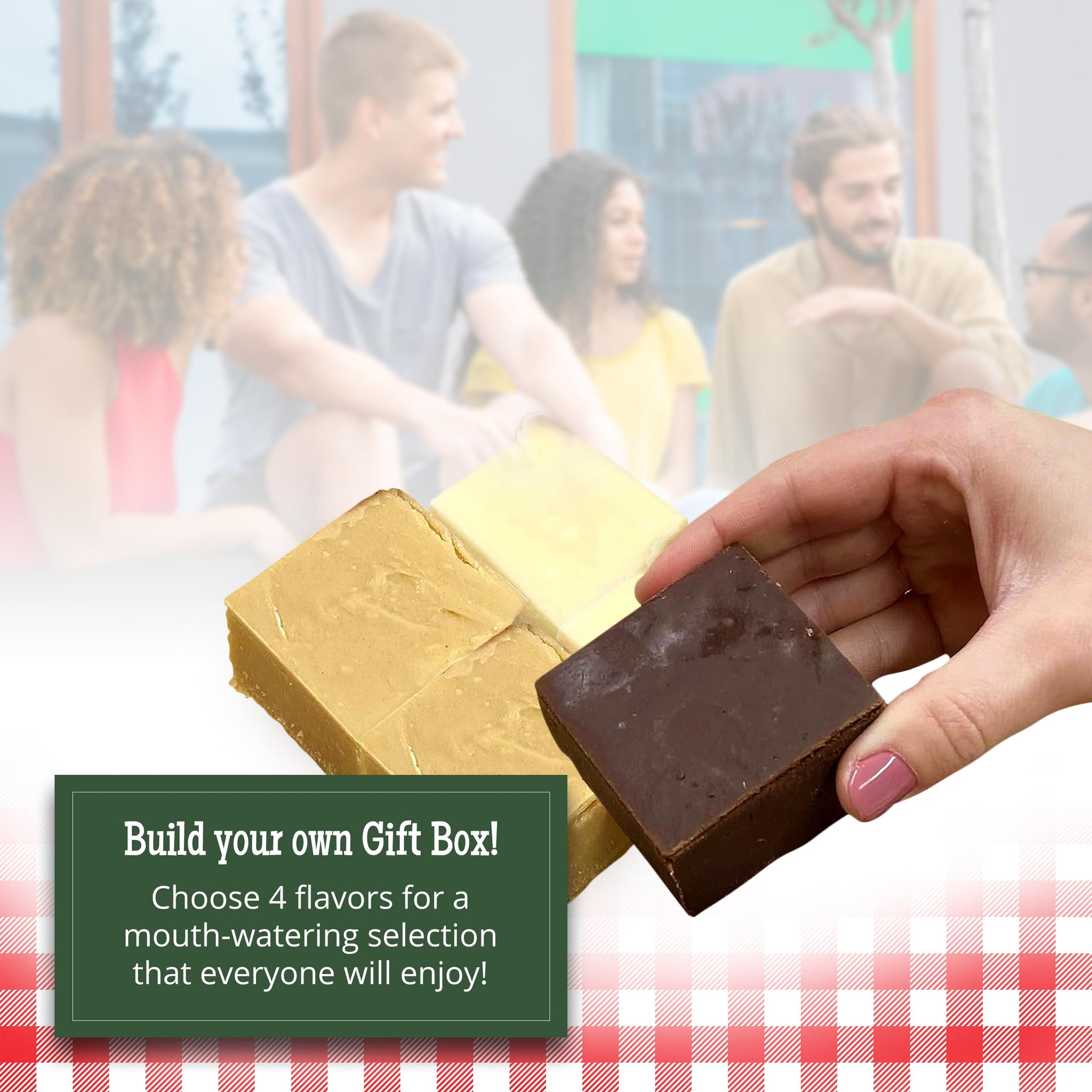 Valley Fudge, Pick 4, Customizable Assorted Gift Box Sampler, Fresh Artisan Fudge, Real Butter, Bulk Gourmet Candy, Birthday, Thank You, Housewarming