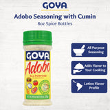 Adobo All Purpose Seasoning with Cumin by Goya, Poultry, Seafood, Meat, and Vegetable Seasoning, Latin Spice Blend, Mexican Seasoning, 8oz. Bottle