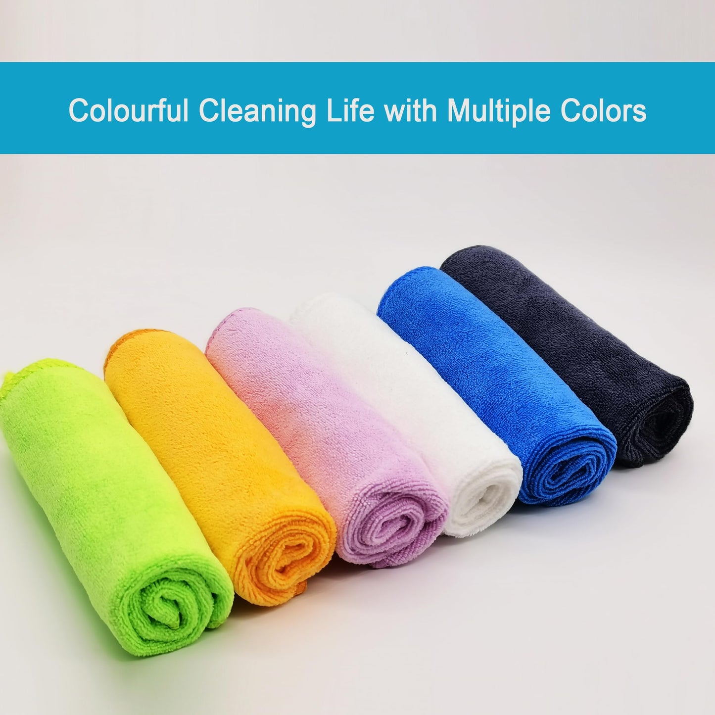 SURPRISE PIE Microfiber Cleaning Cloth for Kitchen Housekeeping Dish Electronics Dust Rags Thick Lint Free Car Wash DryingTowel (12"x12") Green-6 Pack