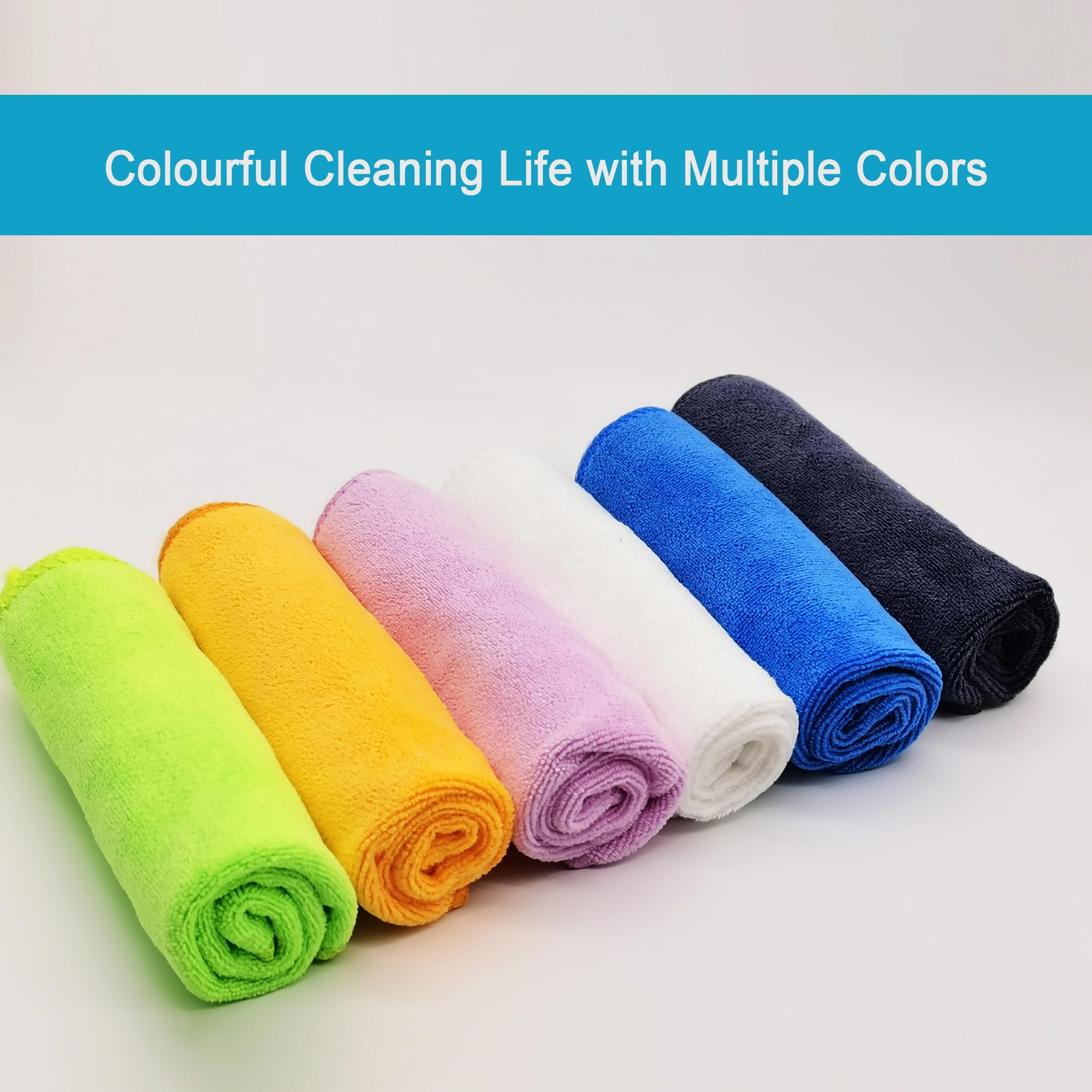 SURPRISE PIE Microfiber Cleaning Cloth for Kitchen Housekeeping Dish Electronics Dust Rags Thick Lint Free Car Wash DryingTowel (12"x12") Green-6 Pack