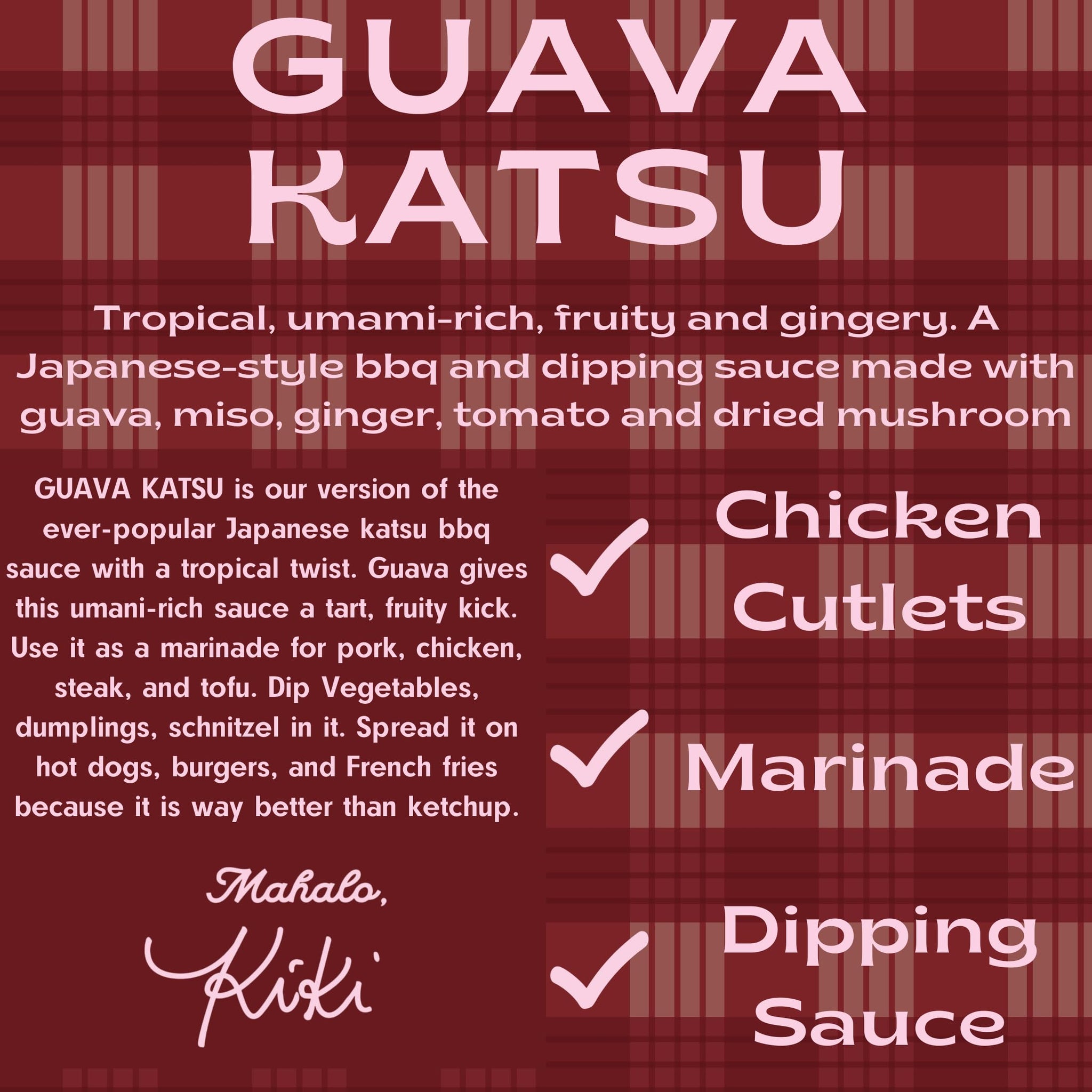Poi Dog - Guava Katsu Sauce - Vegan & Gluten Free - 12oz Glass Bottle