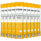 Think Jerky All-Natural Turkey Sticks, Gluten and Sugar Free, No Nitrates, Keto Paleo Friendly High Protein Low Carb Meat Snack - 0.5 oz Sticks, 20