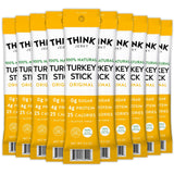 Think Jerky All-Natural Turkey Sticks, Gluten and Sugar Free, No Nitrates, Keto Paleo Friendly High Protein Low Carb Meat Snack - 0.5 oz Sticks, 20
