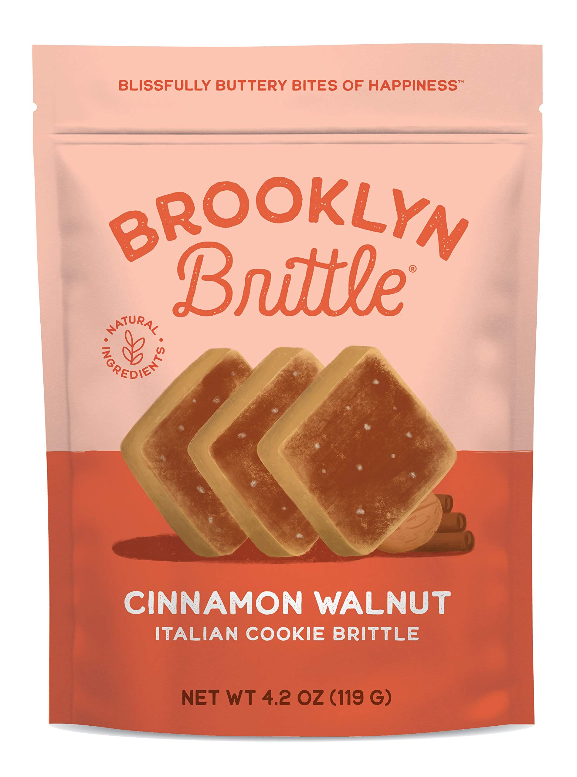 Brooklyn Brittle Deluxe Variety Bundle - Sweet & Savory Cookie Brittle|Italian Cookie Brittle|Flavors-Cinnamon Walnut, Espresso Chip, Lemon Cranberry