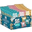 FitJoy Pretzel Variety Pack of 24 (0.5 Oz) - Tangy Dijon Mustard, Sea Salt, Cheezy White Cheddar Pretzel Twists - Dairy, Nut & Gluten Free Pretzels