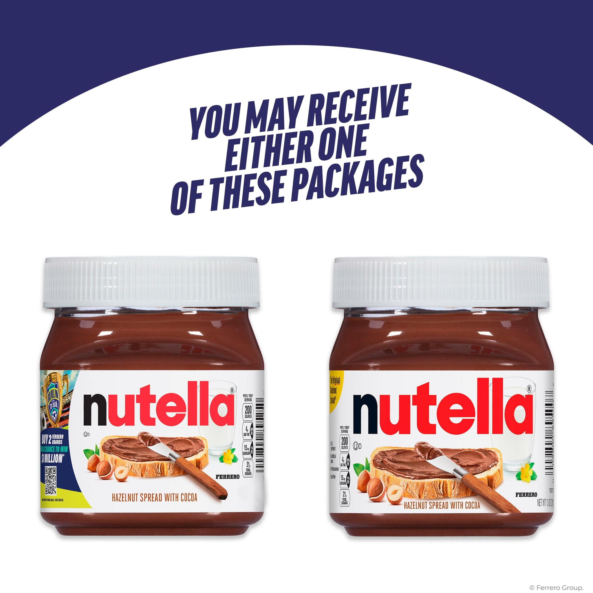 Nutella Creamy Chocolate Hazelnut Spread with Cocoa, Sweet topping for breakfast and desserts, 13 oz
