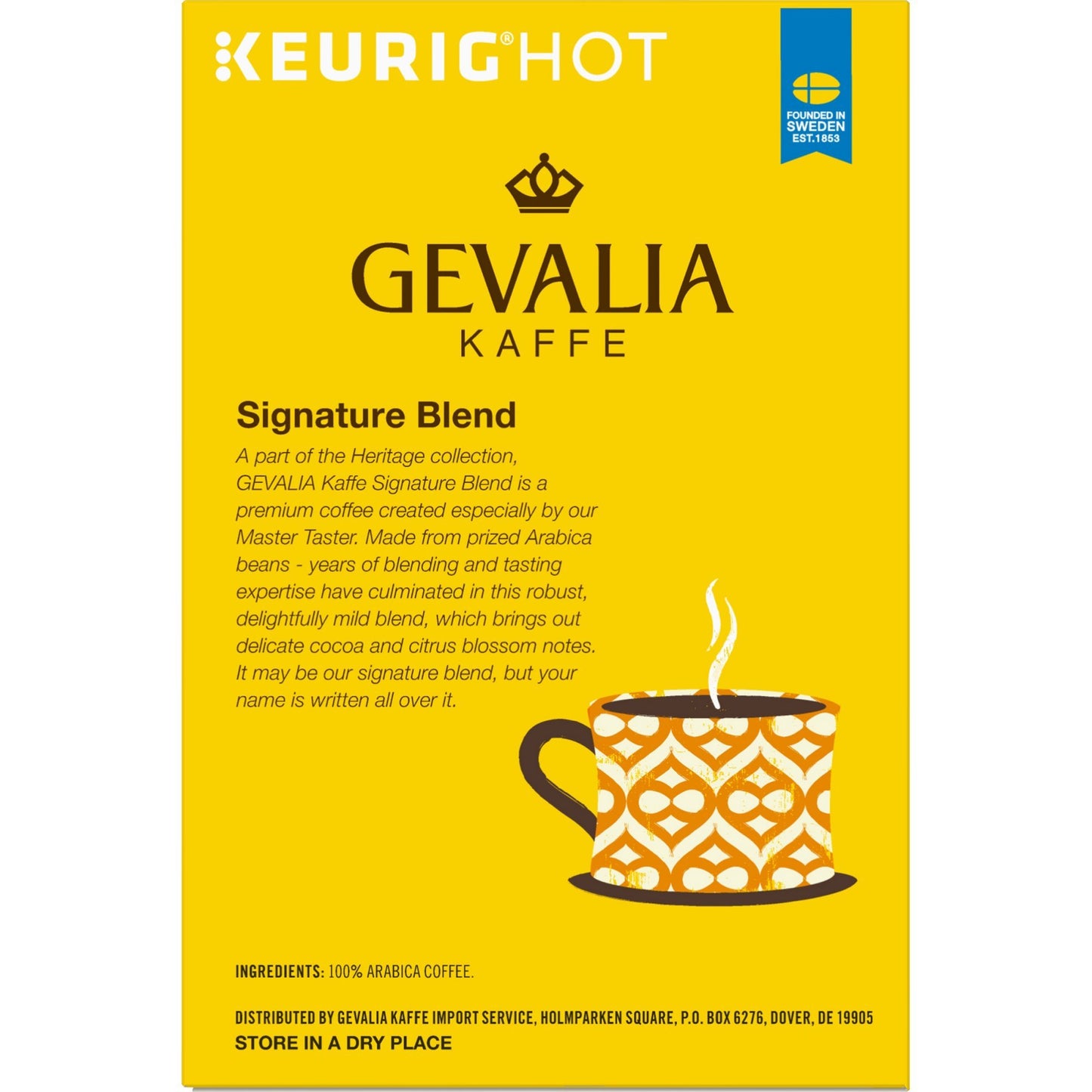 Gevalia Signature Blend Mild Roast K-Cup Coffee Pods (18 Pods)