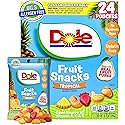 Dole Fruit Snacks, Tropical Flavors - Individually Wrapped Pouches - Classroom-Friendly, Top 9 Allergen Free, No Artificial Dyes, Natural Fruit Purée