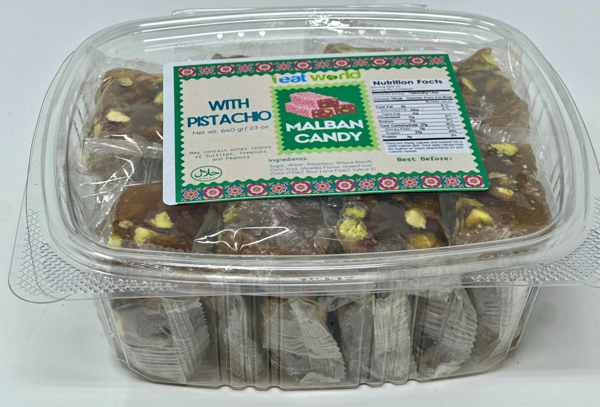 IEATWORLD Premium Malban & Nougat Candy Assortment - 12 Varieties of Nut & Fruit Flavors | Authentic Middle Eastern Halal Sweets, Perfect for Gifting