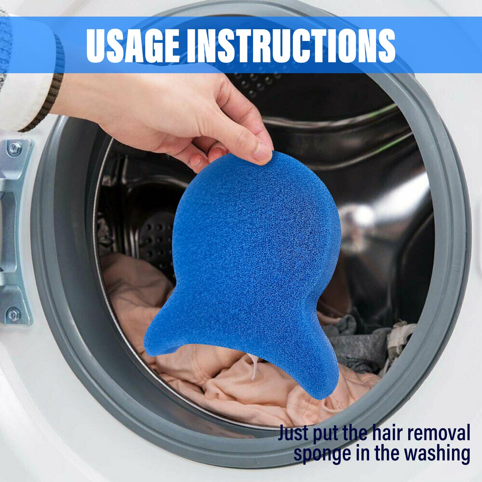 Pet Hair Remover for Laundry, Reusable Dog & Cat Hair Remover Tool, Effectively Removes Pet Hair, Lint and Dander from Bedding and Clothing, Suitable