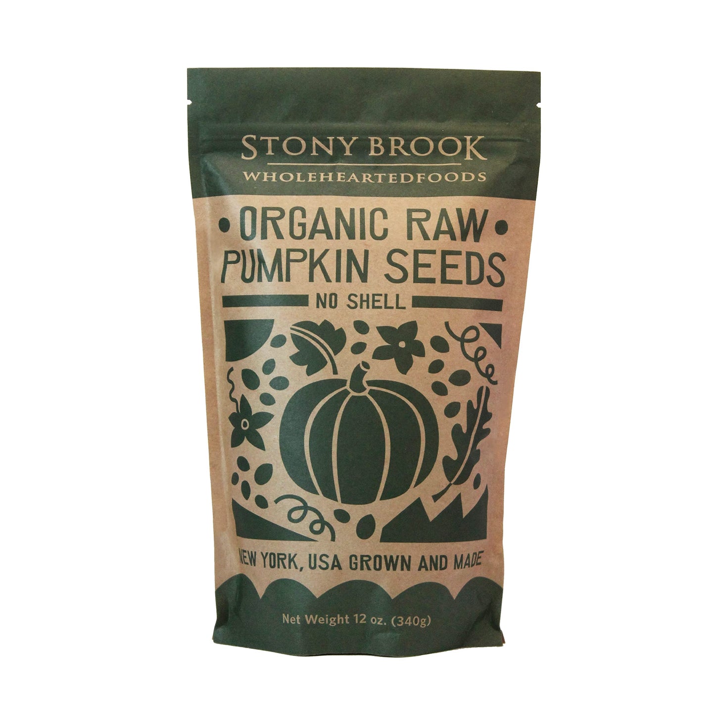 Stony Brook Organic Pumpkin Seeds - 12 oz raw unsalted US grown heirloom (2)