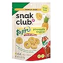 Snak Club Tajin Pineapple Rings Gummy Candy, Fruit Candy Gummies with Chili and Lime Seasoning, Mild, Gluten-Free and Vegan Snacks, 11 oz Resealable