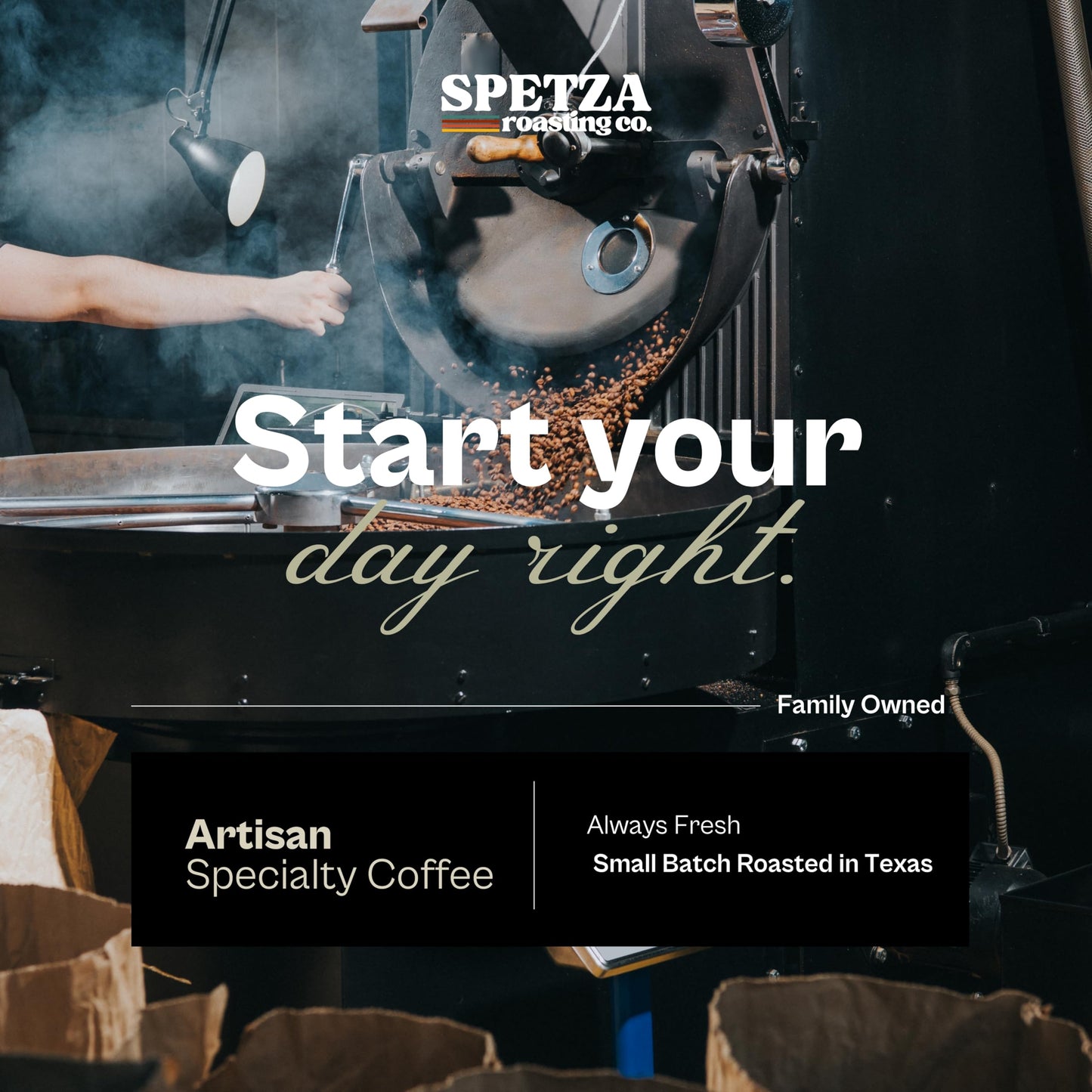 Spetza Roasting Co. The Beast - Bold High Caffeine Dark Roast Whole Bean Coffee, Strong and Powerful Flavor, Direct Trade Specialty Coffee Beans