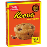 Betty Crocker REESE'S Peanut Butter Muffin Mix, Baking Mix Made with REESE'S Peanut Butter Chips and HERSHEY'S Milk Chocolate Chips, 12.8 oz