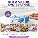 ProHeal Vinyl Disposable Gloves Small - 100 Clear Food Safe Cooking and Household Cleaning Gloves - Powder Free and Latex Free Kitchen Glove for Meal