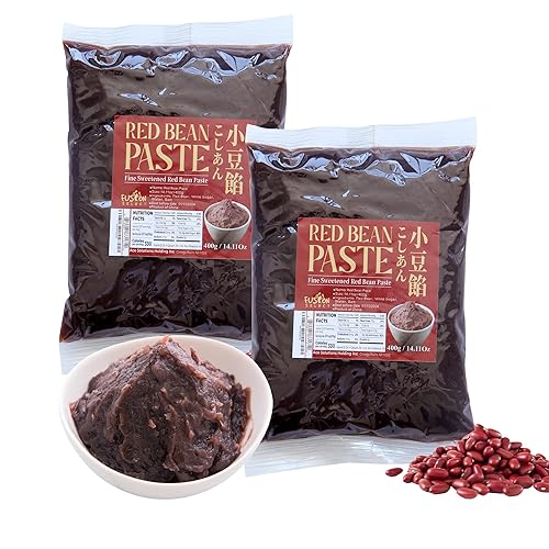 Fusion Select 2 Packs Red Bean Paste - Fine Sweetened Adzuki Bean Paste for Desserts, Buns, Pastry Filling, Mochi - For Chinese, Japanese & Korean
