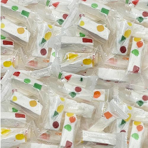 Jujube Nougat Candy | 30 Count, 11-Ounce Pack | Classic Treat with Fruit Jelly Pieces | Individually Wrapped Chewy Candy for Buffets, Gifting
