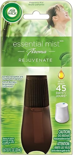 Air Wick Essential Mist Refill, 1 ct, Rejuvenate, Essential Oils Diffuser, Air Freshener, Aroma