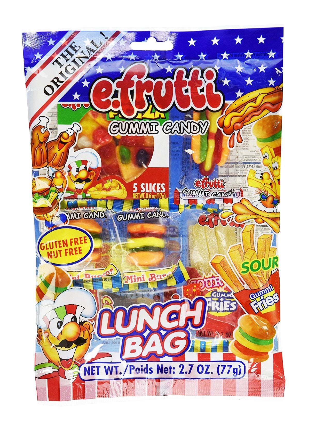 Set of 3 - 2.7oz Gummy Lunch Packs! - Lunch Themed Blend - Bite Size - Easy to Carry - Inividually Wrapped!