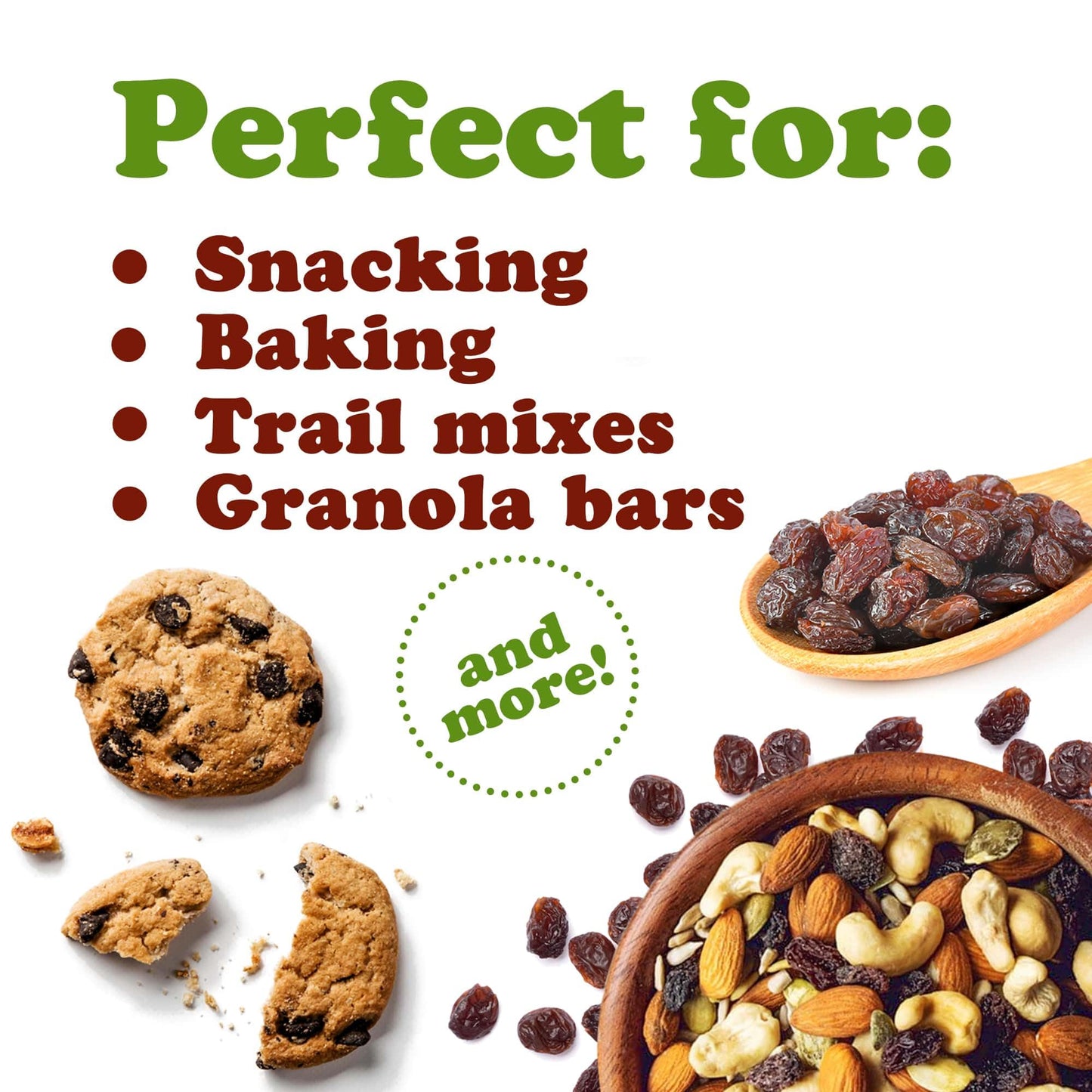 Food to Live Organic Sultana Raisins, 1.5 Pounds - Non-GMO, Unsweetened, Unsulfured, Lightly Coated with Organic Sunflower Oil, Vegan, Paleo Friendly