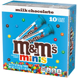 M&M'S Minis Milk Chocolate Candy Tubes, Bulk Box, 17.7-Ounce, 10 Ct