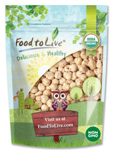 Organic Raw Blanched Hazelnuts, 1 Pound - Non-GMO Filberts, No Skin, Unsalted, Unroasted, Vegan, Bulk Nuts. Good Source of Protein. Great for Desserts