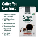 Natural Force Organic Mold Free Coffee, High CGA Coffee, Mycotoxin Free, Low Acidity, Incredible Taste & Aroma, Ground Medium Roast, 10 oz