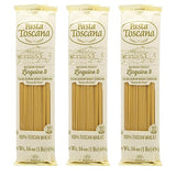 Pasta Toscana | Bronze Die Pasta | Italian Durum Wheat Semolina | Bronze die Pasta, 16 oz (Pack of 3, Linguine)